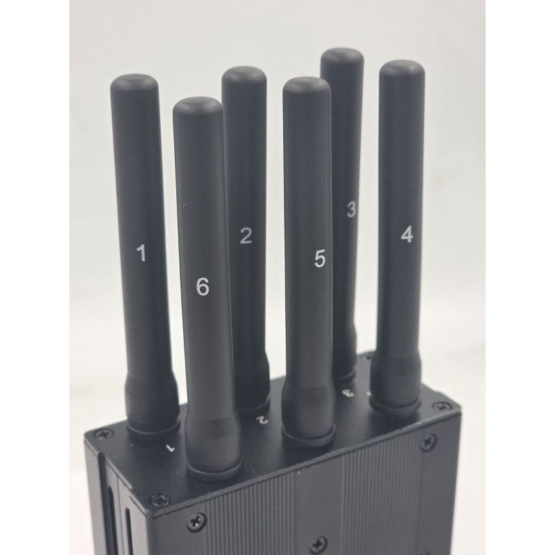Портативна глушилка сигналів 2G / 3G / 4G / LTE / WCDMA + GPS L1 + Wi-Fi / Bluetooth з 6 антенами