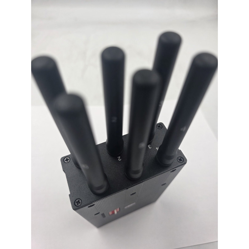 Портативна глушилка сигналів 2G / 3G / 4G / LTE / WCDMA + GPS L1 + Wi-Fi / Bluetooth з 6 антенами