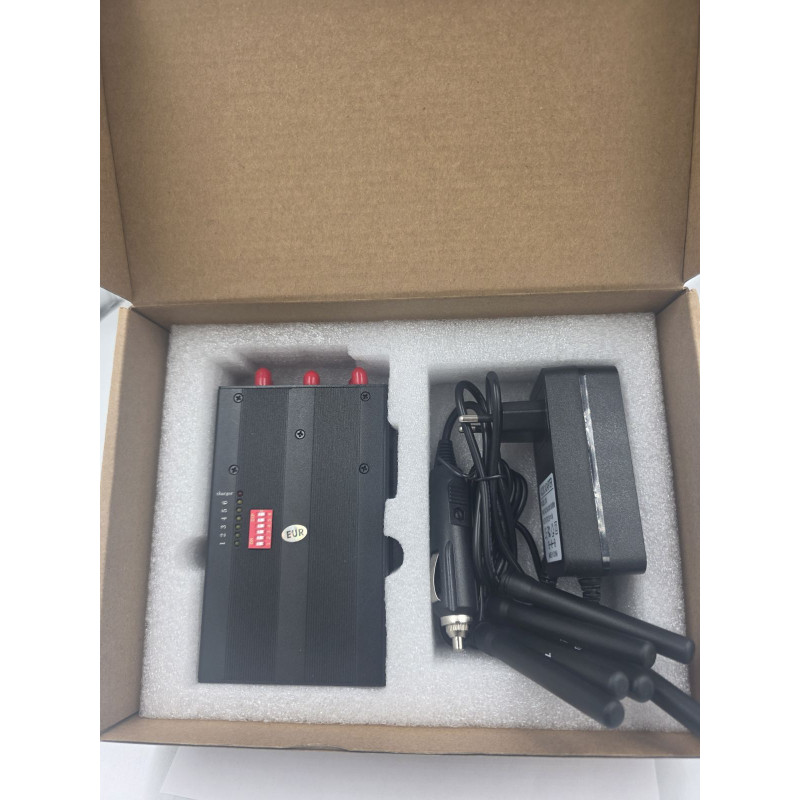 Портативна глушилка сигналів 2G / 3G / 4G / LTE / WCDMA + GPS L1 + Wi-Fi / Bluetooth з 6 антенами