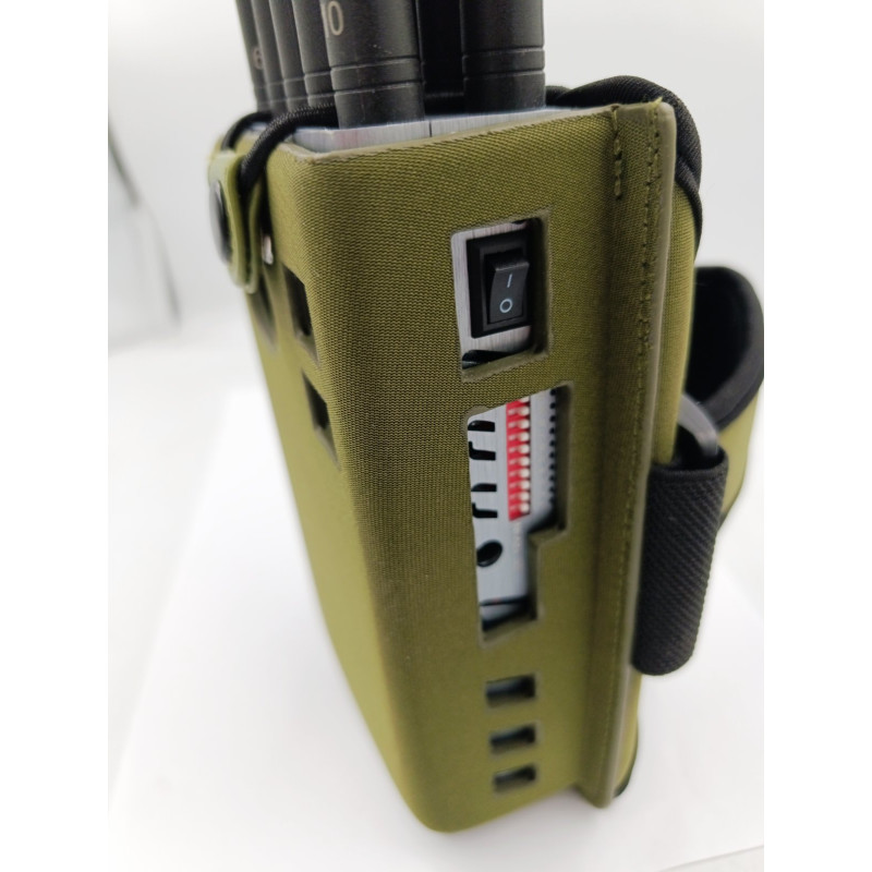 Vodasafe P10 (10Вт) ефективно блокує CDMA, GSM, 3G, 4G LTE, 5G, GPS, Wi-Fi, Bluetooth.