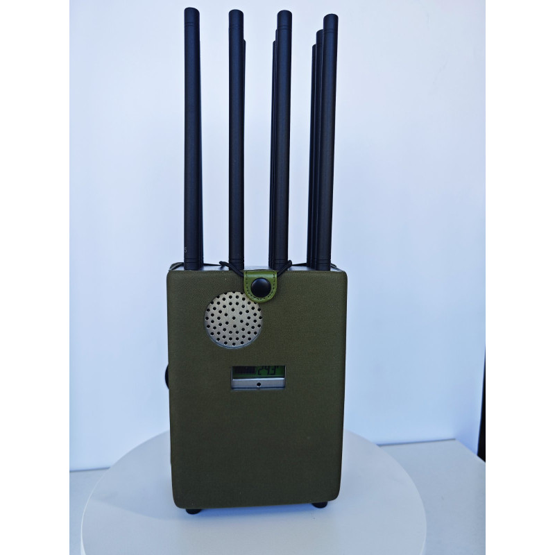 JYT-1260B – Портативний багатоканальний глушник мобільного зв’язку 2G, 3G, 4G, 5G, Wi-Fi, GPS, LoJack 12 ВТ (12 антен)