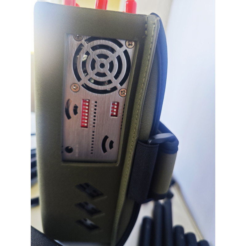 JYT-1260B – Портативний багатоканальний глушник мобільного зв’язку 2G, 3G, 4G, 5G, Wi-Fi, GPS, LoJack 12 ВТ (12 антен)