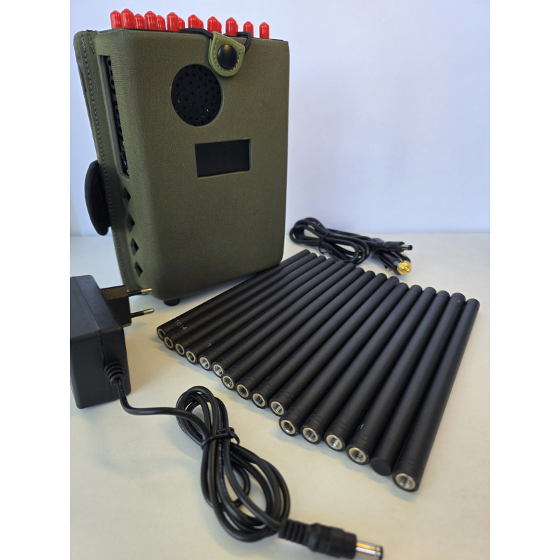 Портативна 16-канальна глушилка GPS, GSM, Wi-Fi, 3G, 4G та 5G