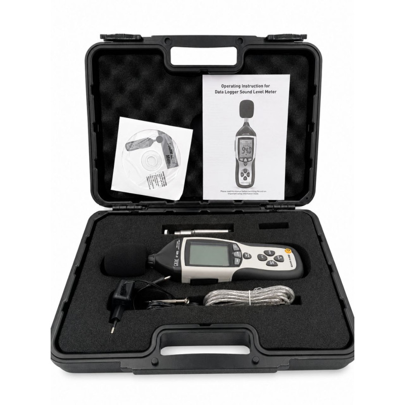 Професійний цифровий шумомір CEM DT-8852 з USB Data Logger, 30–130 dB, IEC61672-1 Class 2