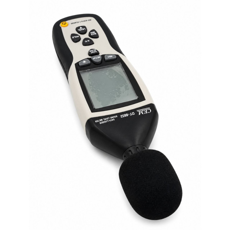 Професійний цифровий шумомір CEM DT-8852 з USB Data Logger, 30–130 dB, IEC61672-1 Class 2