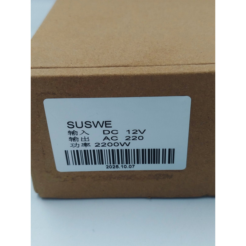 Інвертор SUSWE 2200W Pure Sine Wave 12V–220V перетворювач напруги з чистою синусоїдою