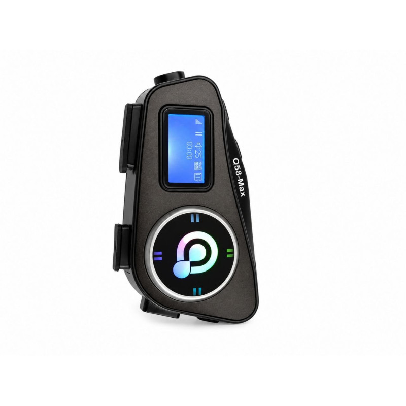 ​Мотогарнітура Bluetooth Q58-Max Quick з LCD-дисплеєм, Intercom, FM та Music Sharing для шолома