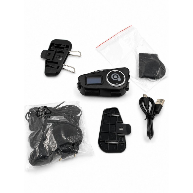 ​Мотогарнітура Bluetooth Q58-Max Quick з LCD-дисплеєм, Intercom, FM та Music Sharing для шолома