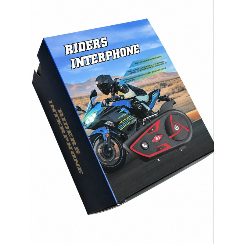 Bluetooth мотогарнітура S3 Rider Connect для шолома з Intercom, шумозаглушенням та підтримкою смартфона