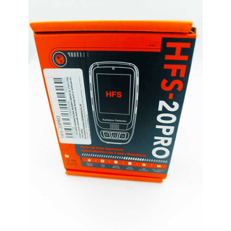 Портативний детектор радіації HFS-20PRO – лічильник Гейгера з сигналізацією та збереженням даних