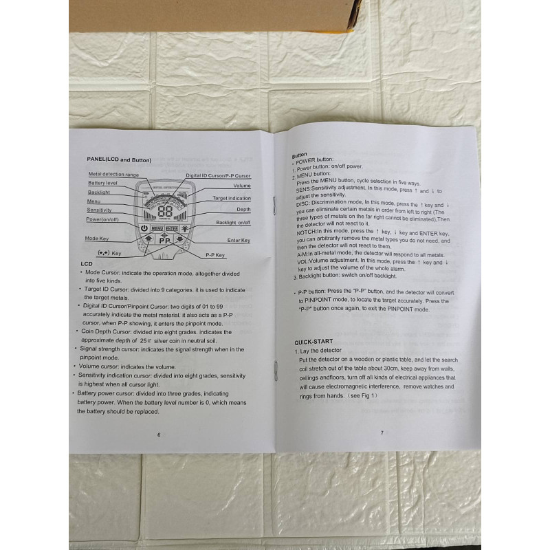 Складной металлоискатель TX-640 с водонепроницаемой катушкой 11″ и LCD-дисплеем