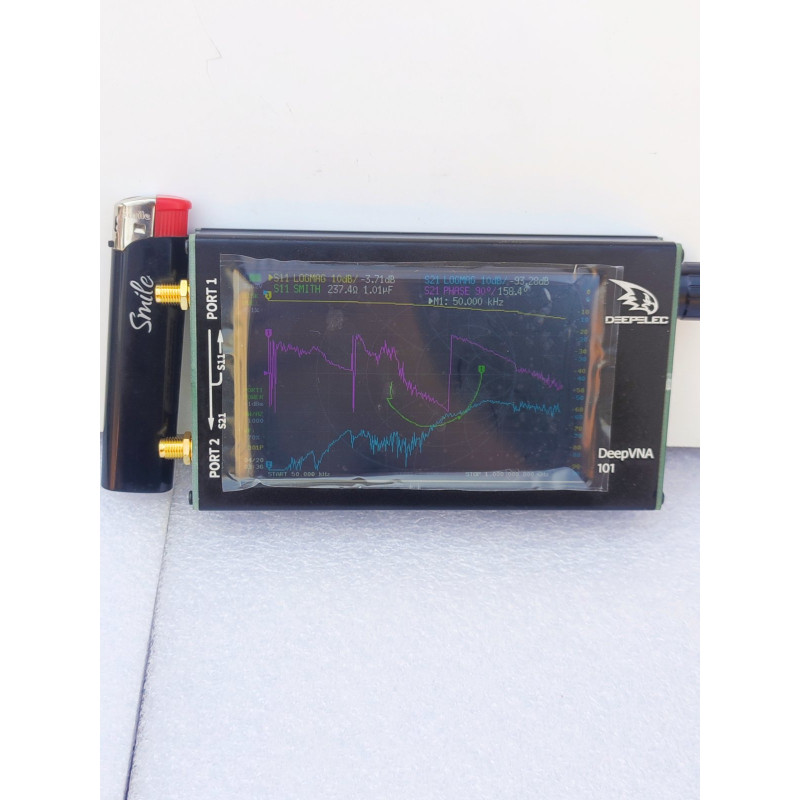 DeepVNA-101 4,3-дюймовый антенный анализатор 10kГц-1,5 ГГц КСВ-метр VHF UHF сетевой анализатор HW3.2 IPS LCD + металлический корпус NanoVNA-F
