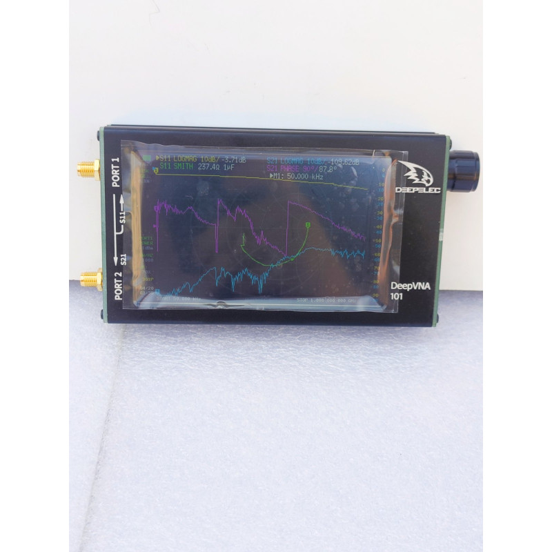 DeepVNA-101 4,3-дюймовый антенный анализатор 10kГц-1,5 ГГц КСВ-метр VHF UHF сетевой анализатор HW3.2 IPS LCD + металлический корпус NanoVNA-F