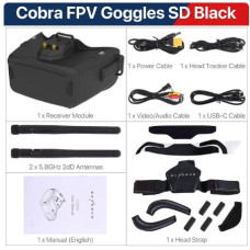 FPV окуляри Cobra 1280×720, 4.1", 5.8G 48CH з DVR та Head Tracker