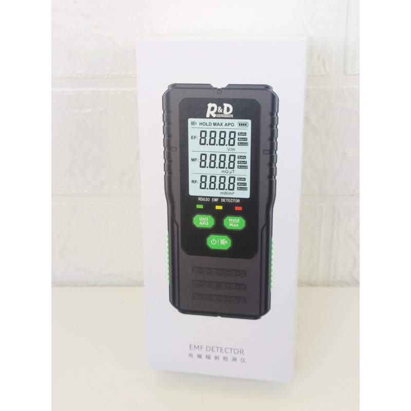 R&D RD630 детектор електромагнітного випромінювання EMF RF тестер 3 в 1 вимірювач електричного магнітного та радіочастотного поля
