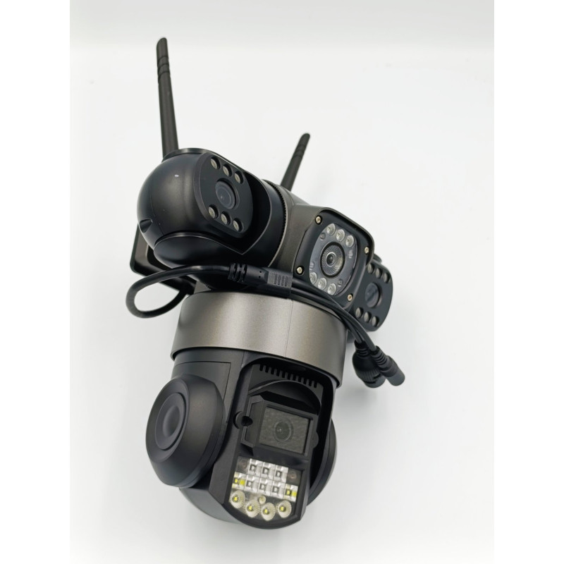 V380 Pro WiFi IP камера зовнішня 12MP 6K з трьома об'єктивами поворотна камера відеоспостереження