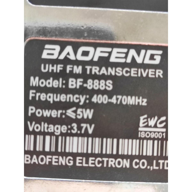Портативна рація Baofeng BF-888S з гарнітурою