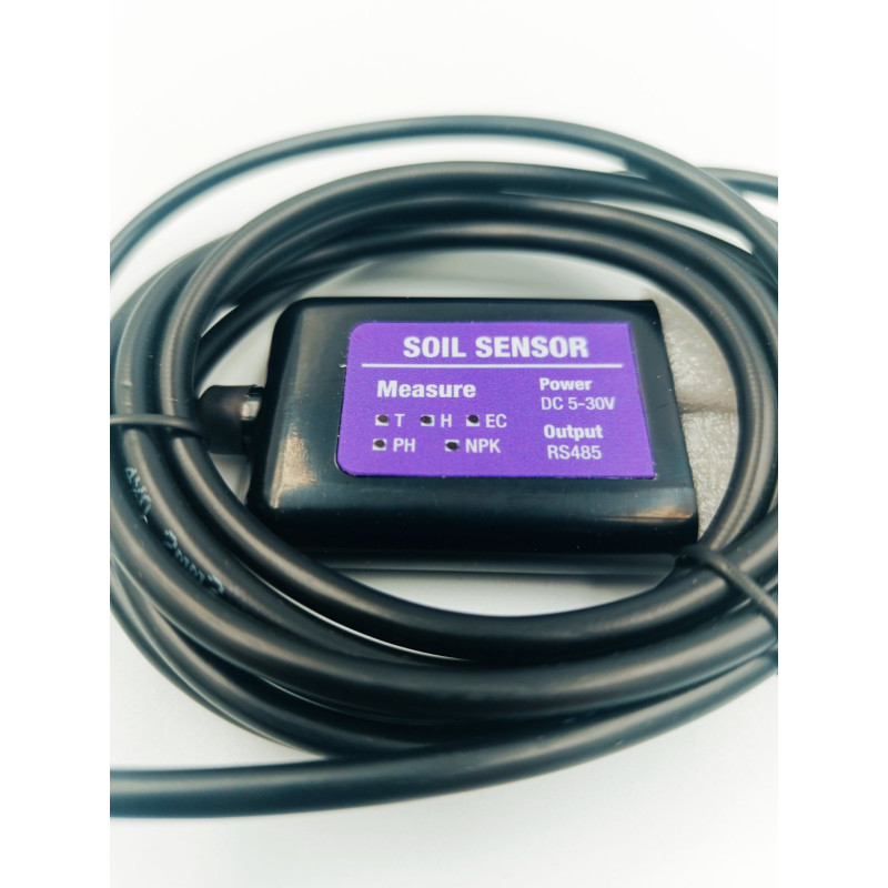 Датчик ґрунту RS485 Modbus 7 в 1 (вологість, температура, EC, pH, NPK)