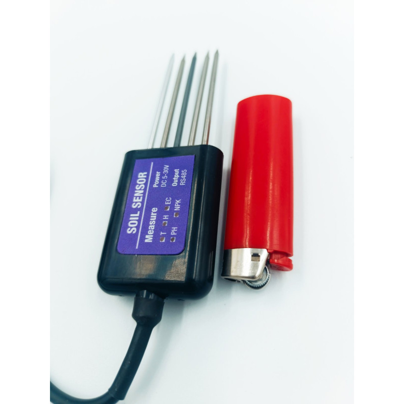 Датчик ґрунту RS485 Modbus 7 в 1 (вологість, температура, EC, pH, NPK)