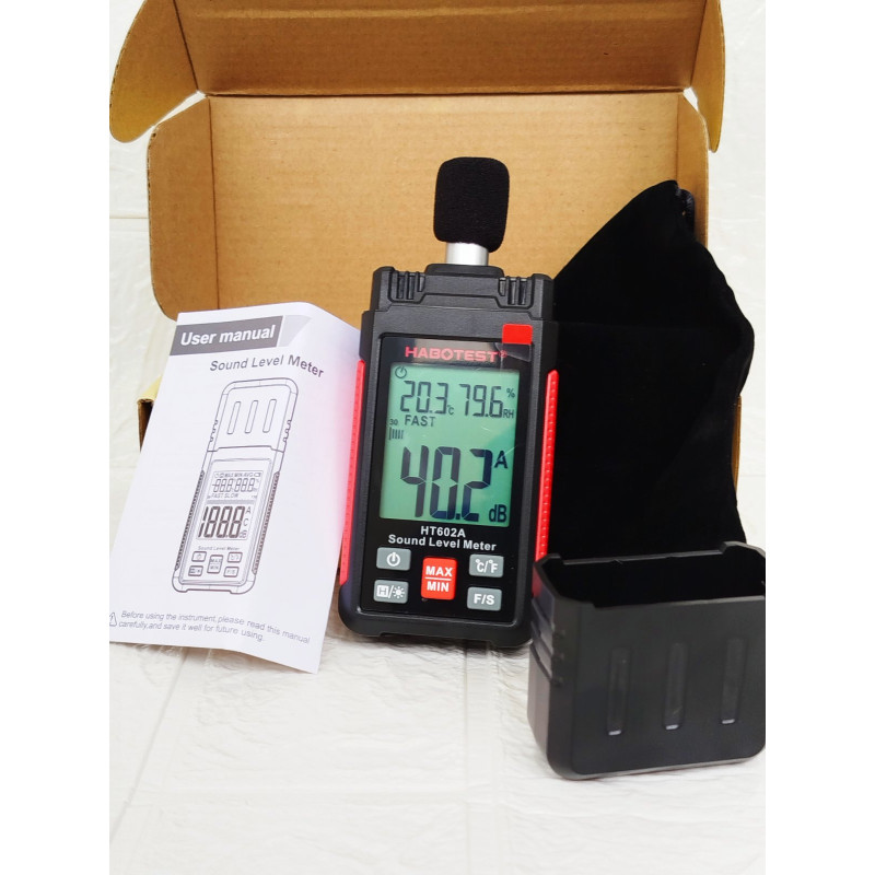 HaboTest HT602 цифровий шумомір ручний вимірювач звукового рівня 30–130 дБ