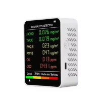 Монітор якості повітря 6 в 1 з датчиками CO2, PM2.5, TVOC, температури та вологості