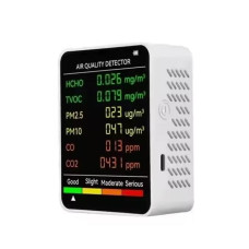 Монітор якості повітря 6 в 1 з датчиками CO2, PM2.5, TVOC, температури та вологості