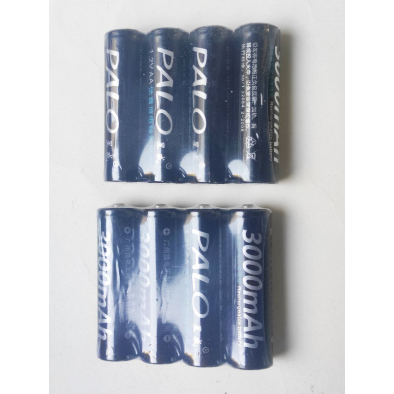 Комплект акумуляторів PALO AA 8 шт, 1,2V 3000mAh Ni-MH для фотопастки