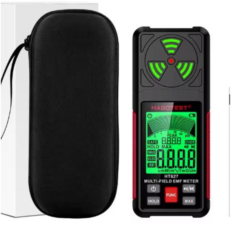 HaboTest HT627 детектор електромагнітного випромінювання EMF RF вимірювач електричного магнітного та радіочастотного поля 3 в 1