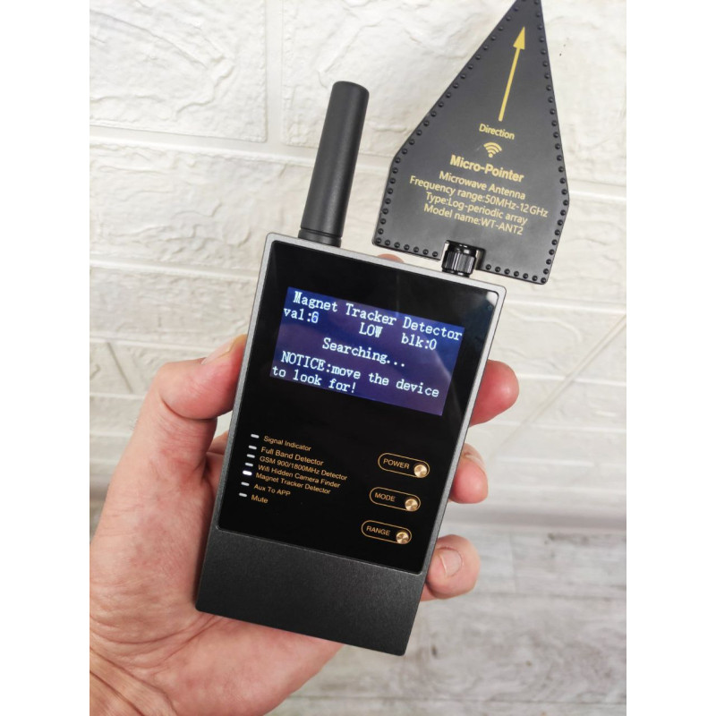 Професійний антижучок WT-10: Детектор прихованих камер, GPS-трекерів та прослушки 