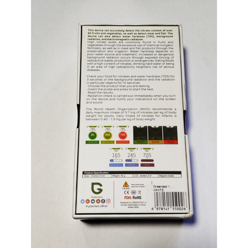 Greentest ECO1 – швидкий нітрат-тестер для продуктів