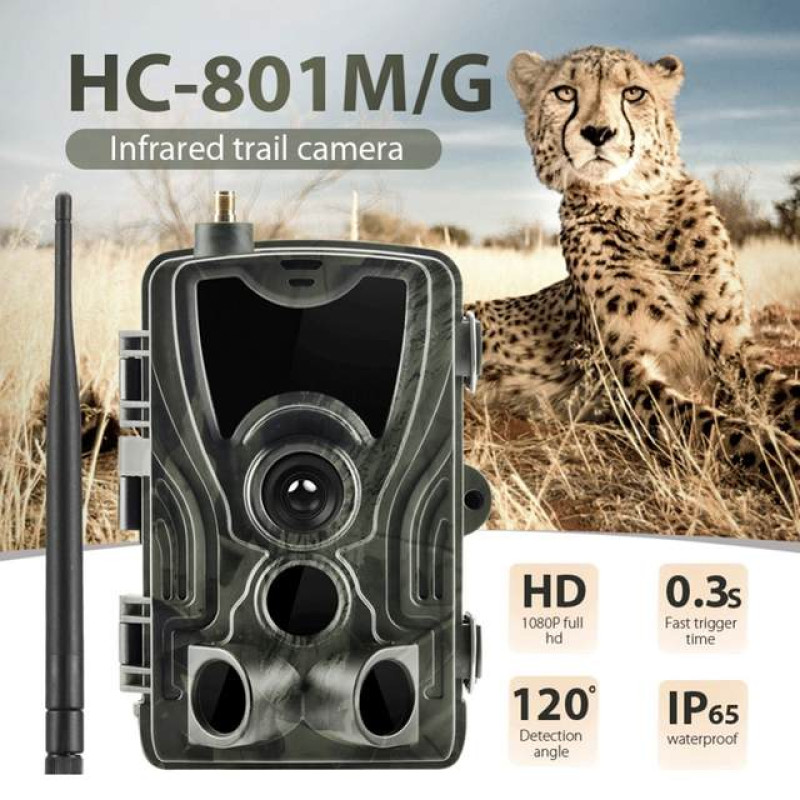 Фотопастка HC-801M/G з GSM-модулем (MMS/GPRS), 16 МП, HD 1080P, кут 120°, нічне бачення, IP54